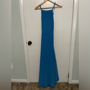 Long blue dress